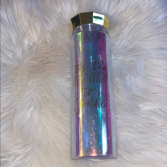 holographic water bottle with gold cap - Picture 2 of 3